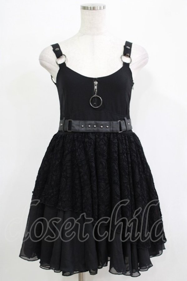 画像1: SEX POT ReVeNGe / レース切替キャミワンピース  ブラック H-25-11-28-012-SP-OP-KB-ZH (1)