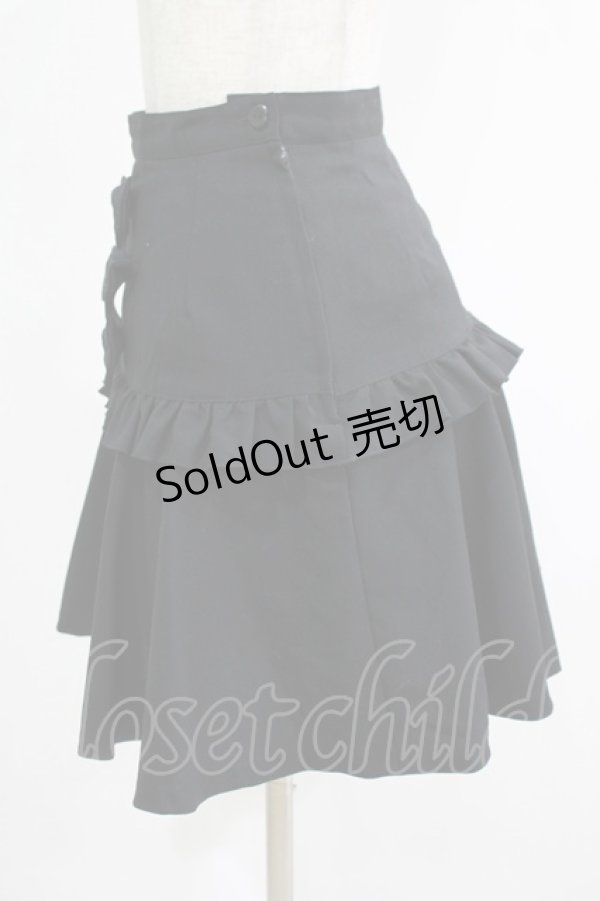 画像2: PEACE NOW / リボンフリルスカート  ブラック H-25-11-28-015-PU-SK-KB-ZH (2)