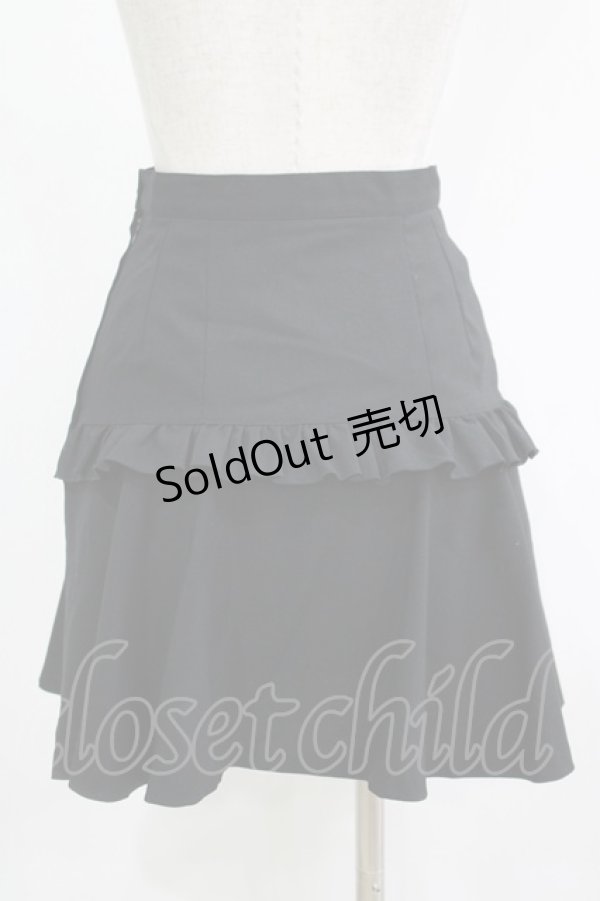 画像3: PEACE NOW / リボンフリルスカート  ブラック H-25-11-28-015-PU-SK-KB-ZH (3)