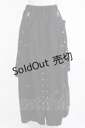 画像: ACDC RAG / スピンドルロングスカート  ブラック H-25-11-28-016-PU-SK-KB-ZH