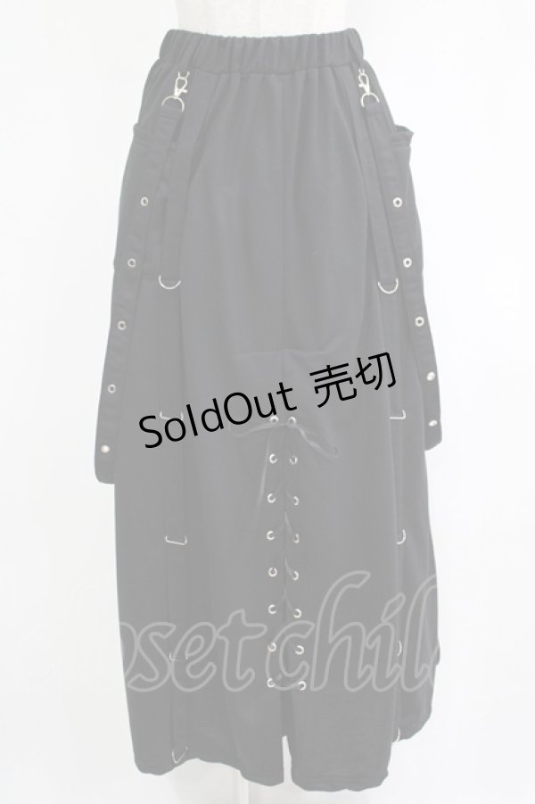 画像1: ACDC RAG / スピンドルロングスカート  ブラック H-25-11-28-016-PU-SK-KB-ZH (1)