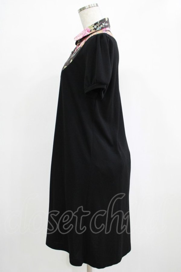 画像2: 【SALE】Despair / 胸元切り替えルーズ・フィットワンピース  ブラック H-25-11-28-017-GO-OP-KB-ZT056 (2)