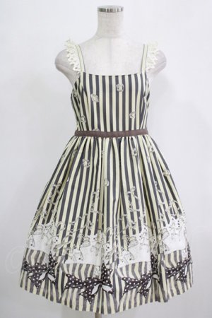 画像: Emily Temple cute / Cookie popウエストリボンワンピース  グレー H-25-11-28-003-ET-OP-KB-ZH