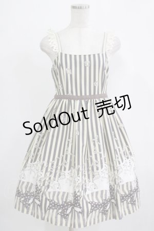 画像: Emily Temple cute / Cookie popウエストリボンワンピース  グレー H-25-11-28-003-ET-OP-KB-ZH