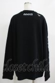 画像3: QOOZA / 東京喰種×QOOZA金木研 ダメージスウェット  ブラック H-25-11-28-023-PU-TO-KB-ZH (3)