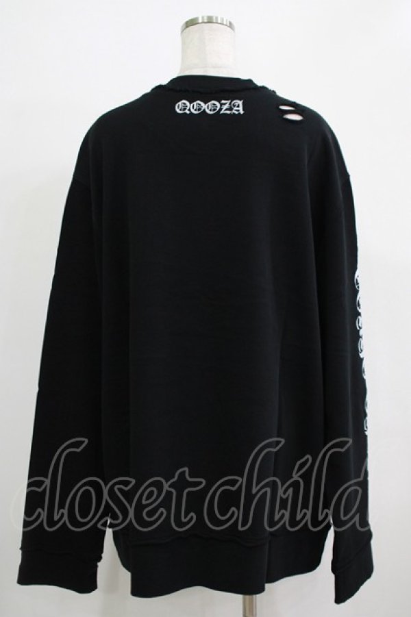 画像3: QOOZA / 東京喰種×QOOZA金木研 ダメージスウェット  ブラック H-25-11-28-023-PU-TO-KB-ZH (3)