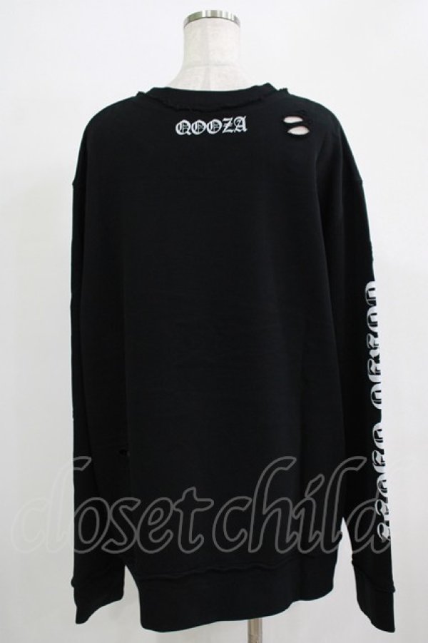 画像3: QOOZA / 東京喰種×QOOZA金木研 ダメージスウェット  ブラック H-25-11-28-024-PU-TO-KB-ZH (3)