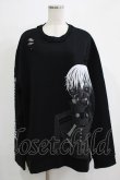 画像1: QOOZA / 東京喰種×QOOZA金木研 ダメージスウェット  ブラック H-25-11-28-026-PU-TO-KB-ZH (1)