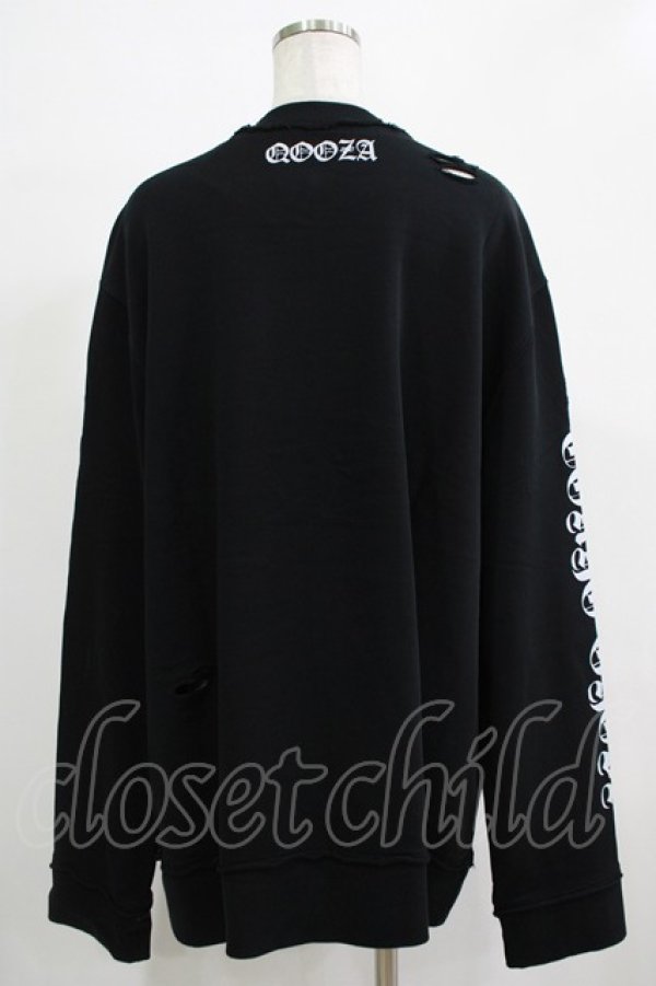 画像3: QOOZA / 東京喰種×QOOZA金木研 ダメージスウェット  ブラック H-25-11-28-026-PU-TO-KB-ZH (3)