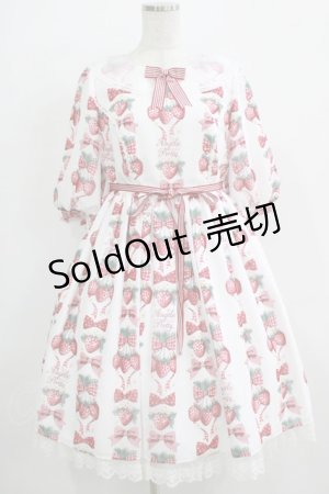 画像: Angelic Pretty / Strawberry Dollワンピース Free シロ H-25-11-29-001-AP-OP-NS-ZH