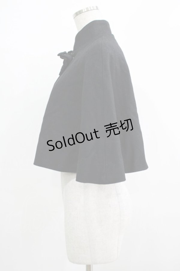 画像2: Innocent World / ハートボタンケープ Free ブラック H-25-11-29-030-IW-JA-NS-ZH (2)