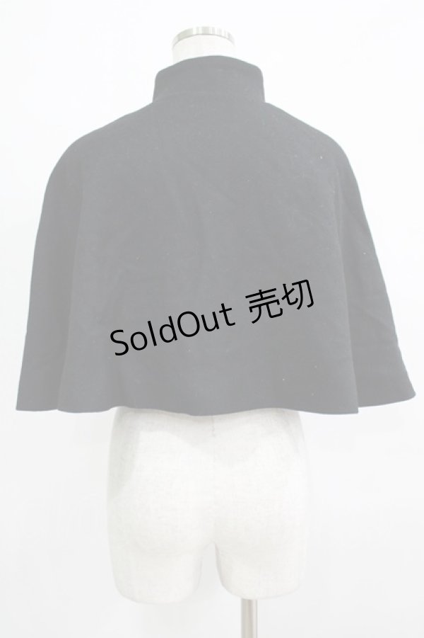 画像3: Innocent World / ハートボタンケープ Free ブラック H-25-11-29-030-IW-JA-NS-ZH (3)