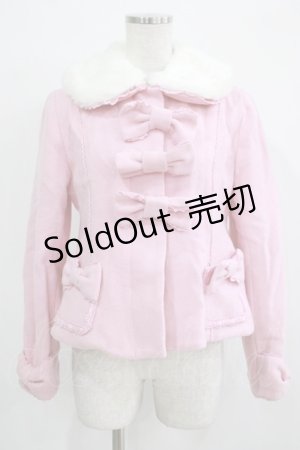 画像: Angelic Pretty / Sweet Ribbonコート Free ピンク H-25-11-29-031-AP-CO-NS-ZH