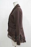画像2: axes femme / レース配色フィッシュテールジャケット M ブラウン H-25-11-29-033-AX-JA-NS-ZH (2)