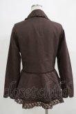 画像3: axes femme / レース配色フィッシュテールジャケット M ブラウン H-25-11-29-033-AX-JA-NS-ZH (3)