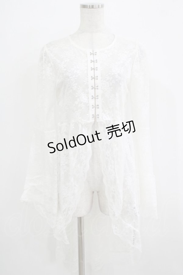 画像1: Jamie エーエヌケー / ゴシックレースカーデ M ホワイト H-25-11-29-035-LO-TO-NS-ZH (1)