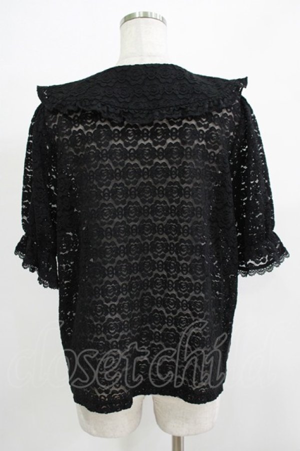 画像3: m petit by misako / TT* AOKレースブラウス LL ブラック H-25-11-29-037-LO-BL-NS-ZH (3)