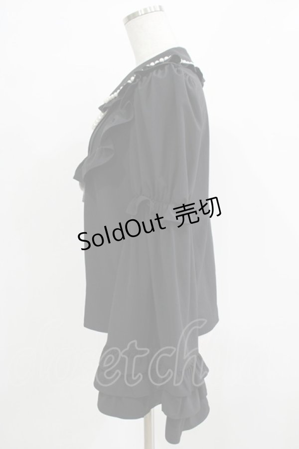 画像2: Ank Rouge / パールひめそでブラウス M ブラック H-25-11-29-038-CA-BL-NS-ZH (2)