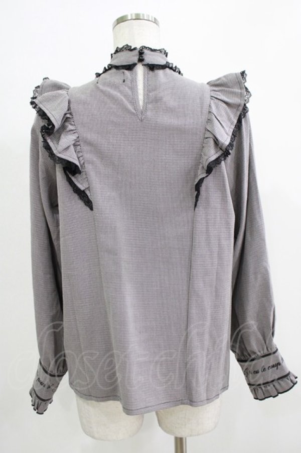 画像3: Rojita / ロゴボウタイブラウス Free ブラック H-25-11-29-039-LO-BL-NS-ZH (3)