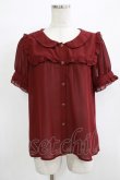 画像1: axes femme POETIQUE / シフォンフリルブラウス M ボルドー H-25-11-29-041-AX-BL-NS-ZH (1)