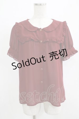 画像: axes femme POETIQUE / シフォンフリルブラウス M ボルドー H-25-11-29-041-AX-BL-NS-ZH