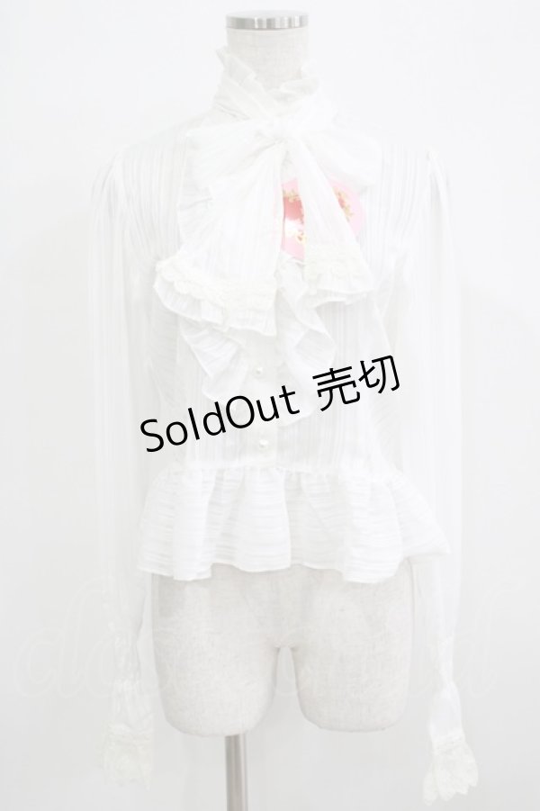 画像1: BABY,THE STARS SHINE BRIGHT / ストライプシフォンブラウス Free オフ白 H-25-11-29-042-BA-BL-NS-ZH (1)