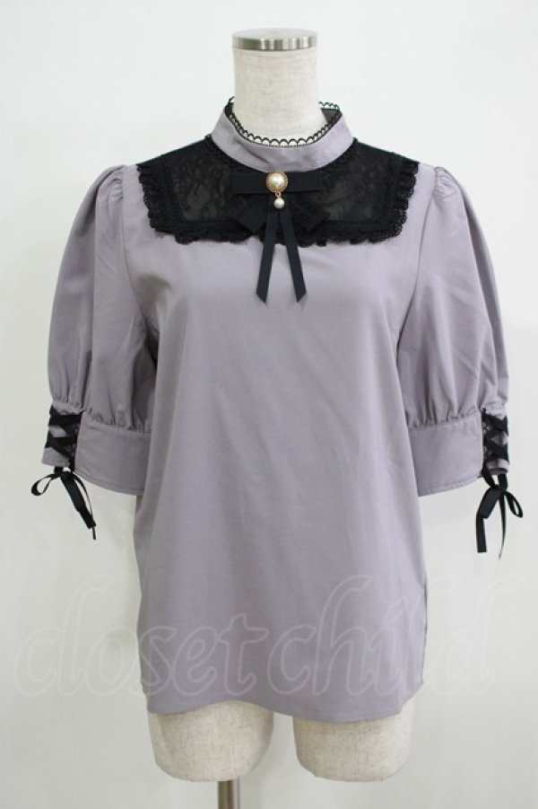 画像1: Rojita / デコルテレースブラウス Free グレー H-25-11-29-045-LO-BL-NS-ZH (1)