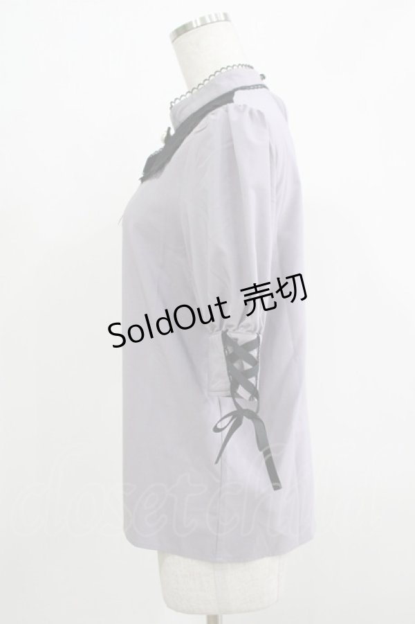 画像2: Rojita / デコルテレースブラウス Free グレー H-25-11-29-045-LO-BL-NS-ZH (2)