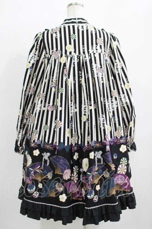 画像3: metamorphose / うたかたの華かぐらAラインワンピース Free ブラック H-25-11-29-004-ME-OP-NS-ZH (3)