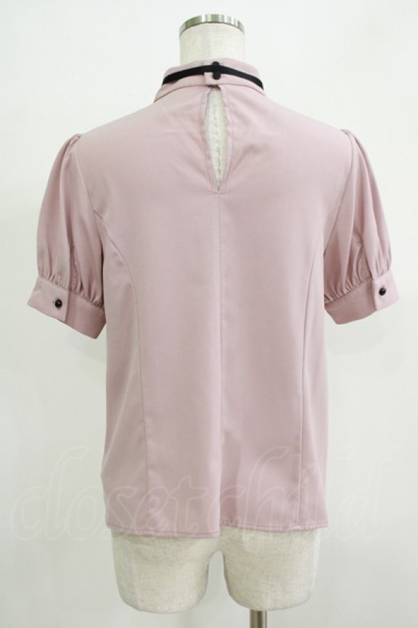 画像3: Ank Rouge / デコルテレースパフブラウス M ピンク H-25-11-29-049-CA-BL-NS-ZH (3)