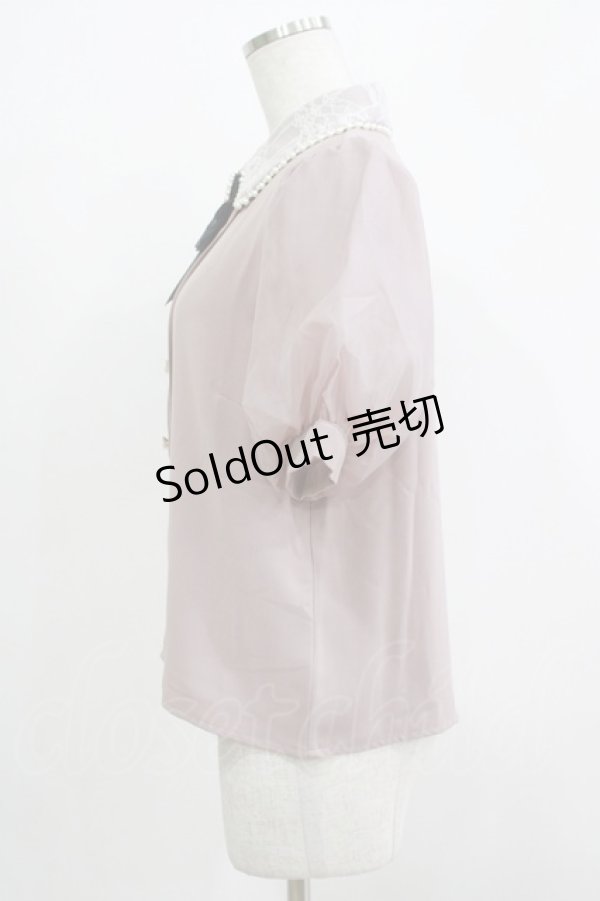 画像2: Rojita / ボリュームスリーブビジュ釦ブラウス Free ピンク H-25-11-29-050-LO-BL-NS-ZH (2)