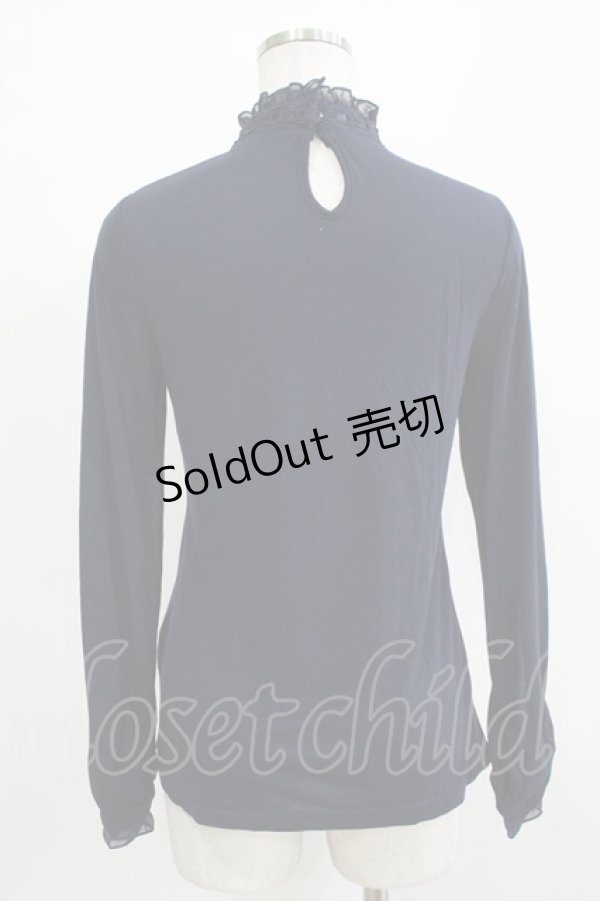 画像3: axes femme / ヨークレースハイネックプルオーバー M ネイビー H-25-11-29-053-AX-TO-NS-ZH (3)