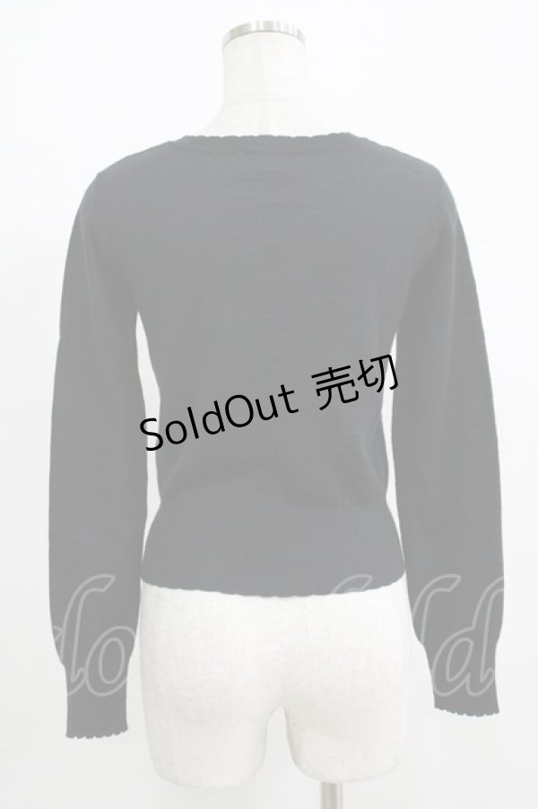 画像3: Angelic Pretty / ロイヤルクラウン刺繍カーディガン Free ブラック H-25-11-29-055-AP-TO-NS-ZH (3)