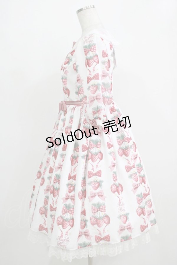 画像2: Angelic Pretty / Strawberry Dollワンピース Free シロ H-25-11-29-001-AP-OP-NS-ZH (2)