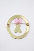 画像2: m petit by misako / TT*AMクマブローチ  ゴールド H-25-11-29-065-LO-AC-NS-ZH (2)