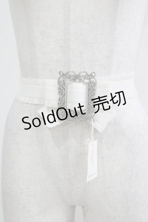 画像: sha＊lan＊ra / リボンゴムベルト  アイボリー H-25-11-29-066-GO-ZA-NS-ZH