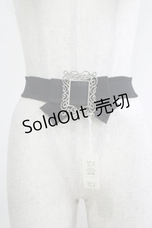 画像: sha＊lan＊ra / リボンゴムベルト  ブラック H-25-11-29-067-GO-ZA-NS-ZH