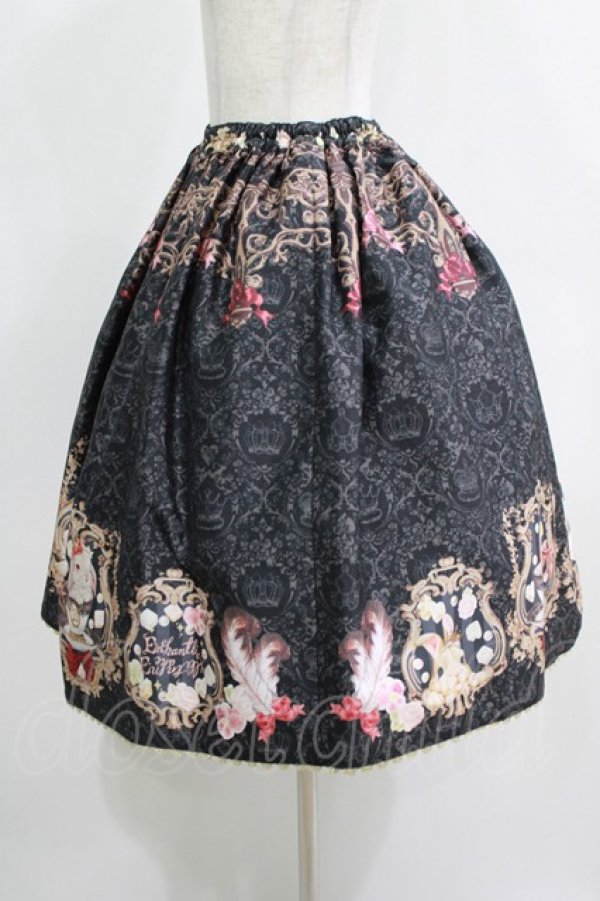 画像2: Enchantlic Enchantilly / Queen Bunnyスカート Free ブラック H-25-11-29-006-LO-SK-NS-ZH (2)