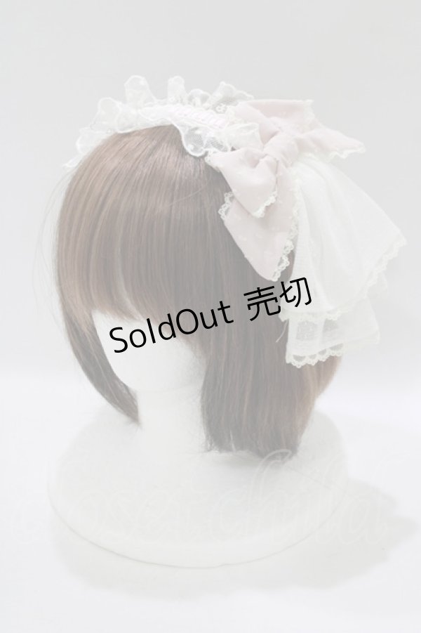 画像1: Angelic Pretty / Milky Sugarカチューシャ  シロ/ピンク H-25-11-29-079-AP-AC-NS-ZH (1)