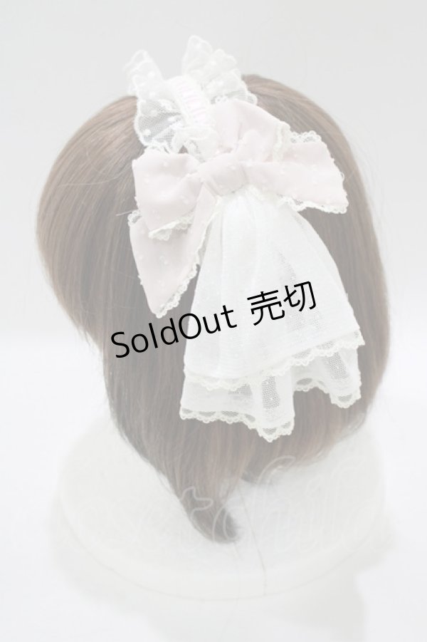 画像2: Angelic Pretty / Milky Sugarカチューシャ  シロ/ピンク H-25-11-29-079-AP-AC-NS-ZH (2)