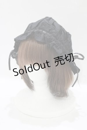 画像: Kurumi Collaboration / CLK＊フリルキャップ  ブラック H-25-11-29-082-GO-AC-NS-ZH