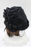 画像2: Kurumi Collaboration / CLK＊フリルキャップ  ブラック H-25-11-29-082-GO-AC-NS-ZH (2)