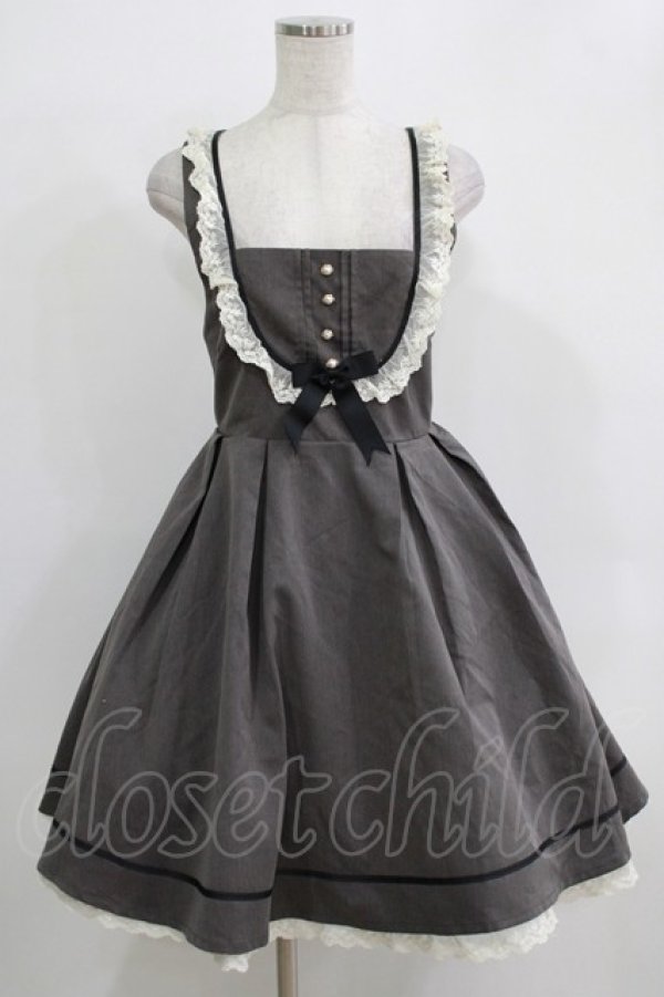 画像1: Amavel / ヨーク切替ジャンパースカート Free グレー H-25-11-29-007-CA-SK-NS-ZH (1)