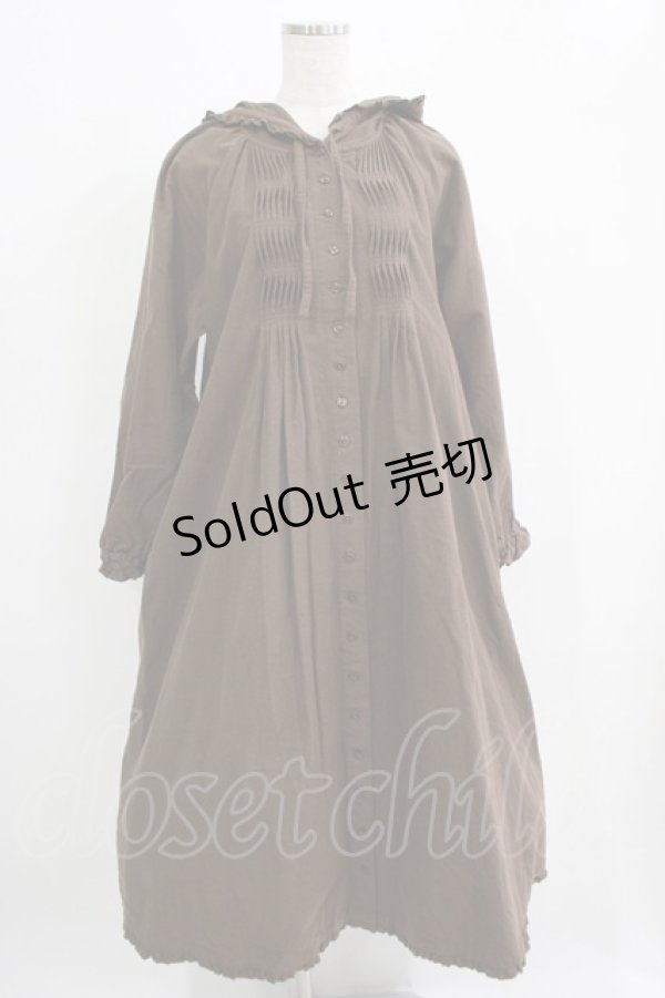 画像1: PINK HOUSE / セミスエード両面起毛フードワンピース Free ブラウン H-25-11-29-008-LO-OP-NS-ZH (1)