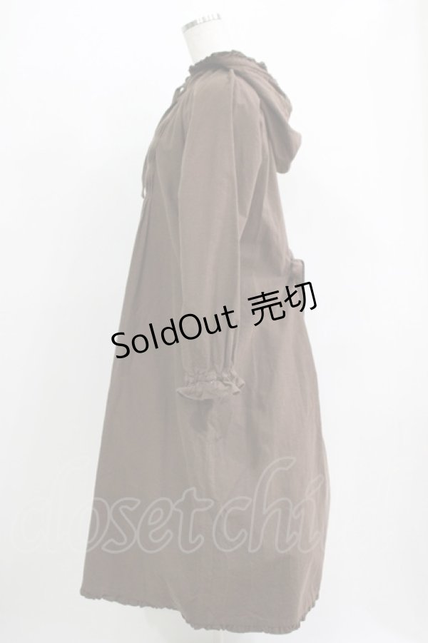 画像2: PINK HOUSE / セミスエード両面起毛フードワンピース Free ブラウン H-25-11-29-008-LO-OP-NS-ZH (2)