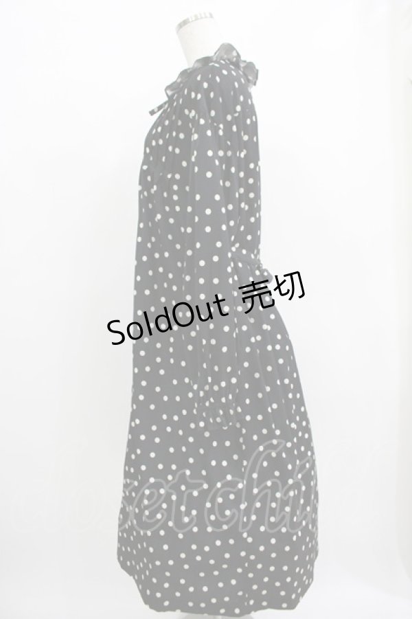 画像2: PINK HOUSE / ドットワンピース Free ブラック H-25-11-29-009-LO-OP-NS-ZH (2)