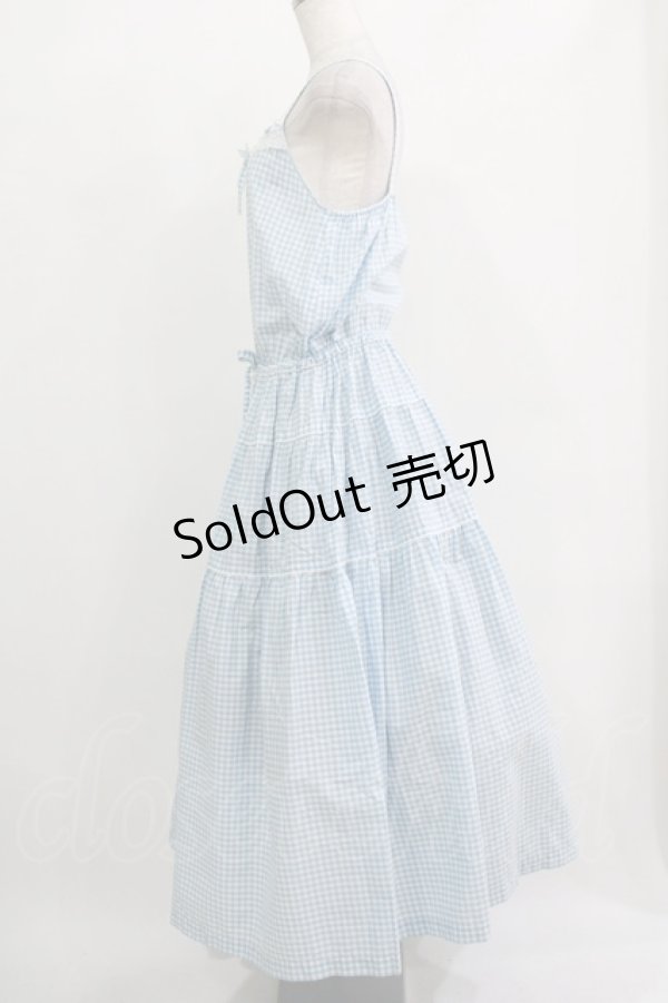 画像2: PINK HOUSE / レース使いキャミソールワンピース Free サックス H-25-11-29-010-LO-OP-NS-ZH (2)