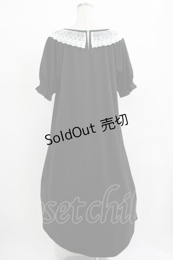 画像3: m petit by misako / レース襟カットワンピース LL ブラック H-25-11-29-013-LO-OP-NS-ZH (3)