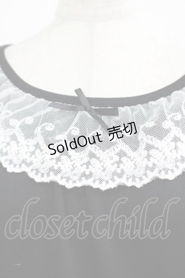 画像4: m petit by misako / レース襟カットワンピース LL ブラック H-25-11-29-013-LO-OP-NS-ZH (4)