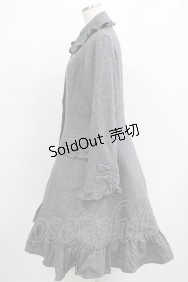 画像2: Innocent World / リボンフリルコート L グレー H-25-11-29-014-IW-CO-NS-ZH (2)